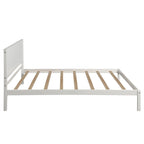 Lit plateforme en bois double avec tête de lit classique Rembourré Cadre de lit pour chambre à coucher, aucun sommier tapissier requis, assemblage facile