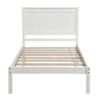 Lit plateforme en bois double avec tête de lit classique Rembourré Cadre de lit pour chambre à coucher, aucun sommier tapissier requis, assemblage facile