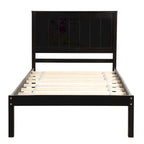 Lit plateforme en bois double avec tête de lit classique Rembourré Cadre de lit pour chambre à coucher, aucun sommier tapissier requis, assemblage facile