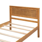 Lit plateforme en bois double avec tête de lit classique Rembourré Cadre de lit pour chambre à coucher, aucun sommier tapissier requis, assemblage facile