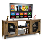 Meuble TV multimédia pour téléviseurs jusqu'à 65 po avec acier – 58 x 15,5 x 24 po