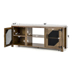 Meuble TV multimédia pour téléviseurs jusqu'à 65 po avec acier – 58 x 15,5 x 24 po