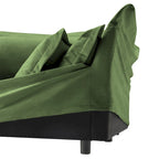 Canapé d'angle en chenille en forme de U de 305 cm avec 3 places, coussins à bord français et coussins moelleux