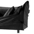 Canapé d'angle en chenille en forme de U de 305 cm avec 3 places, coussins à bord français et coussins moelleux