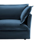 Canapé d'angle en chenille en forme de U de 305 cm avec 3 places, coussins à bord français et coussins moelleux