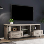 Meuble TV de 70 po avec tiroirs et rangement pour téléviseurs jusqu'à 60 po