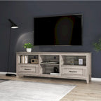 Meuble TV de 70 po avec tiroirs et rangement pour téléviseurs jusqu'à 60 po