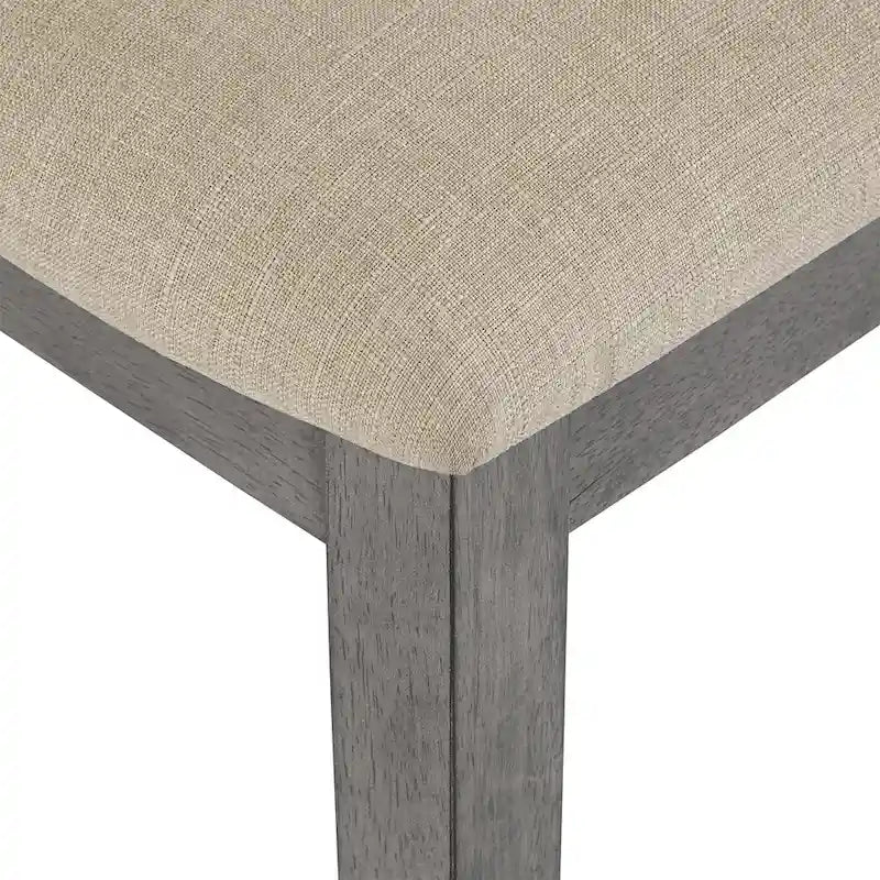 Chaises de salle à manger en lin beige et dossier en rotin