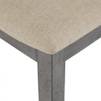 Chaises de salle à manger en lin beige et dossier en rotin