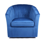 Fauteuil club pivotant d'appoint en velours