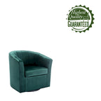 Fauteuil club pivotant d'appoint en velours