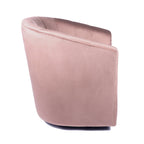 Fauteuil club pivotant d'appoint en velours