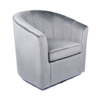 Fauteuil club pivotant d'appoint en velours