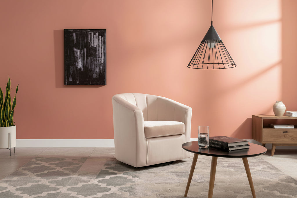 Fauteuil club pivotant d'appoint en velours