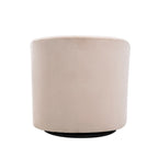 Fauteuil club pivotant d'appoint en velours