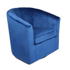 Fauteuil club pivotant d'appoint en velours