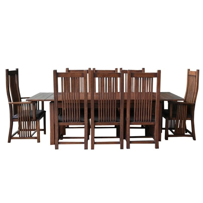 Table de salle à manger et chaises à dossier haut Stow Leaf (2 couleurs disponibles)