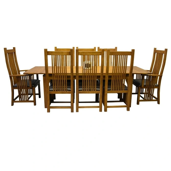 Table de salle à manger et chaises à dossier haut Stow Leaf (2 couleurs disponibles)