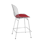 Tabouret de bar en fil de fer chromé de style Mid-Century Modern