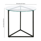 Table d'appoint ronde de 24 po de largeur