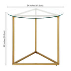 Table d'appoint ronde de 24 po de largeur