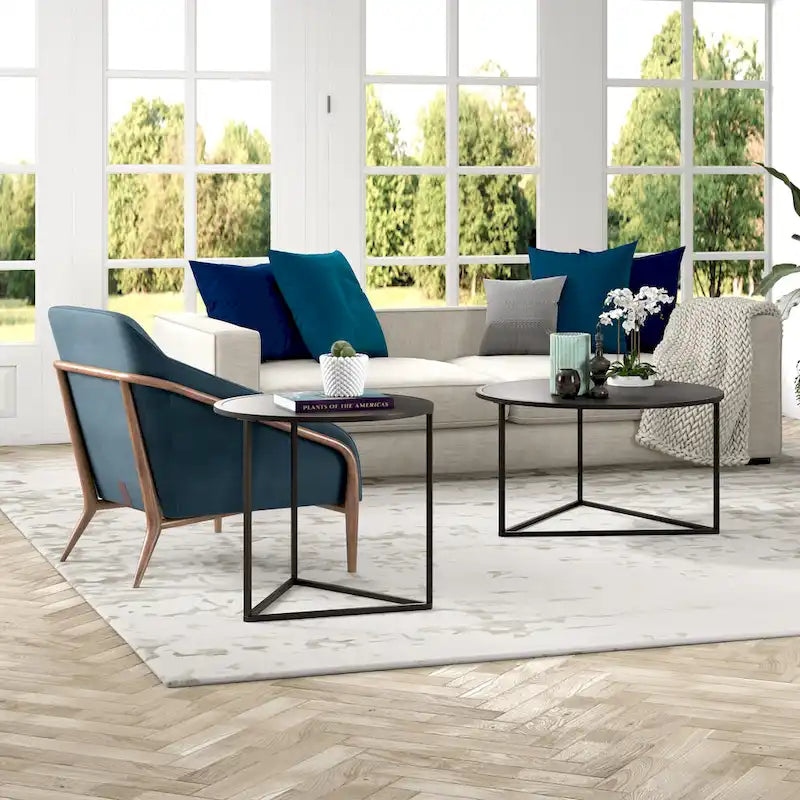 Table d'appoint ronde de 24 po de largeur