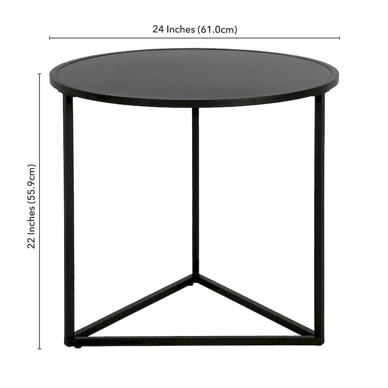 Table d'appoint ronde de 24 po de largeur