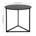 Table d'appoint ronde de 24 po de largeur