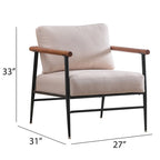 Fauteuil simple et confortable rembourré pour salon