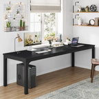 Bureau d'ordinateur extra long de 200 cm, bureau double, grand bureau d'écriture