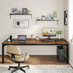 Bureau d'ordinateur extra long de 200 cm, bureau double, grand bureau d'écriture
