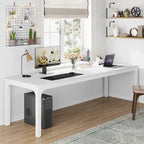 Bureau d'ordinateur extra long de 200 cm, bureau double, grand bureau d'écriture