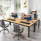 Bureau d'ordinateur extra long de 200 cm, bureau double, grand bureau d'écriture