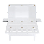 Lit escamotable format double avec bureau et port USB