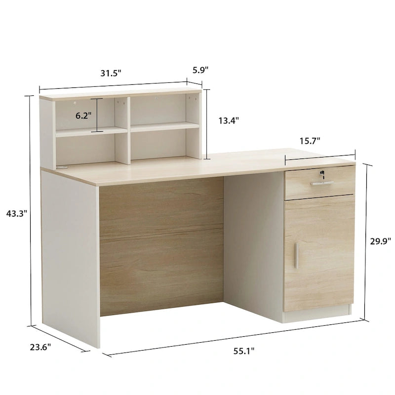 Bureau de réception en bois Bureau de travail Bureau de secrétaire