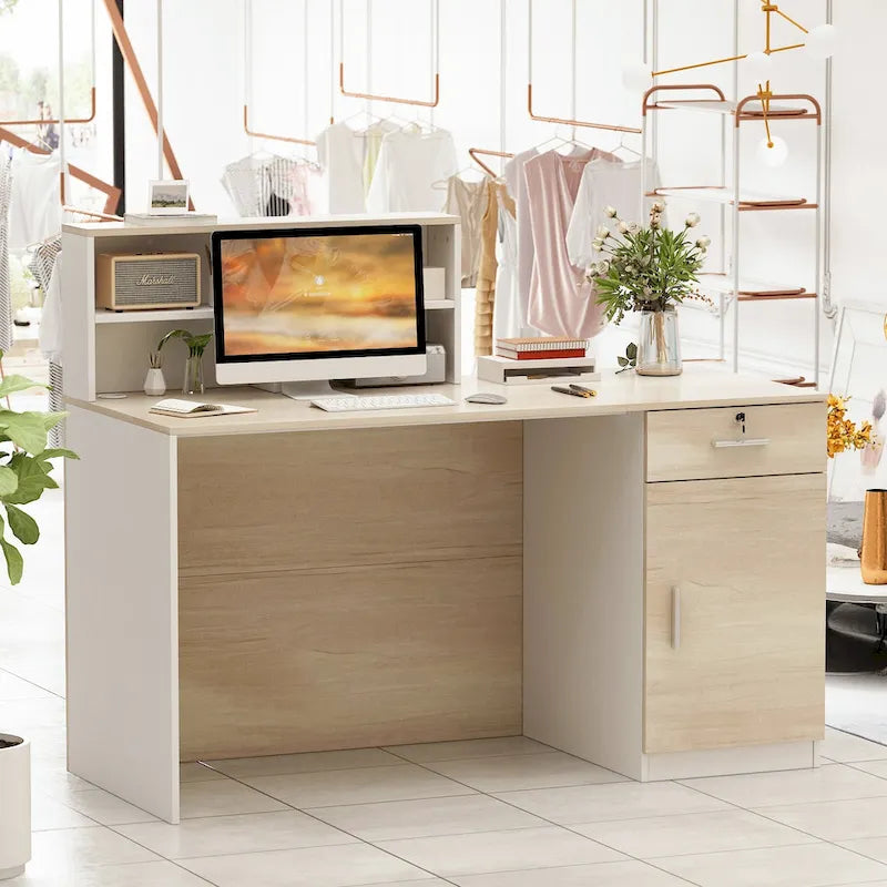 Bureau de réception en bois Bureau de travail Bureau de secrétaire