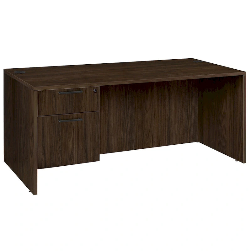Bureau à un piédestal de 66 pouces