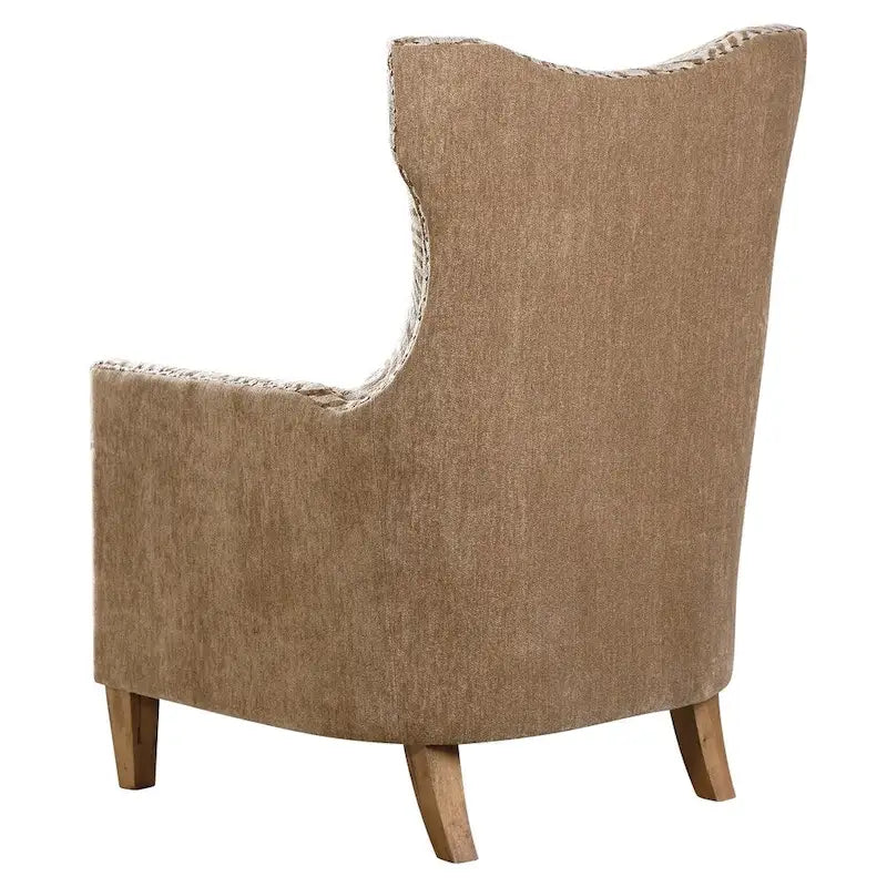 Fauteuil à motif animalier et couleurs neutres et aérées