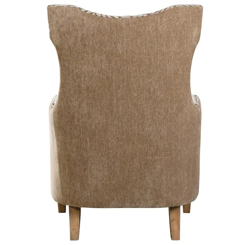 Fauteuil à motif animalier et couleurs neutres et aérées