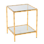 Table d'appoint avec plateau en verre