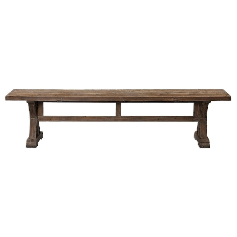 Banc en pierre grise