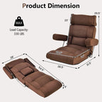 Fauteuil canapé pliant réglable avec dossier inclinable en 6 positions – 80 x 72,4 x 75 cm