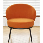 Fauteuil d'appoint de salon en velours, style milieu de siècle