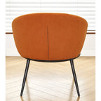 Fauteuil d'appoint de salon en velours, style milieu de siècle