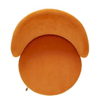 Fauteuil d'appoint de salon en velours, style milieu de siècle