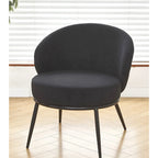 Fauteuil d'appoint de salon en velours, style milieu de siècle