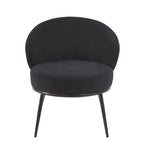 Fauteuil d'appoint de salon en velours, style milieu de siècle