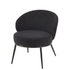 Fauteuil d'appoint de salon en velours, style milieu de siècle