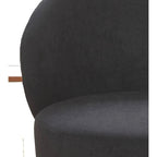 Fauteuil d'appoint de salon en velours, style milieu de siècle
