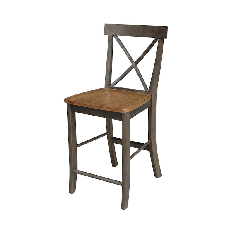 Table hauteur comptoir de 36 po avec 2 tabourets à dossier en X